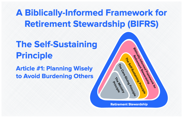 The Self-Sustaining Principle—Article #1: Planning Wisely to Avoid Burdening Others