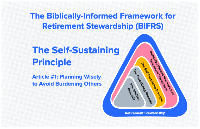 The Self-Sustaining Principle—Article #1: Planning Wisely to Avoid Burdening Others